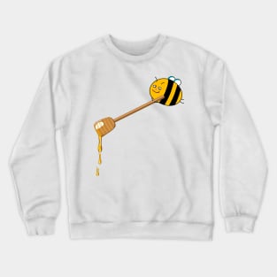 Funny bee with honey Crewneck Sweatshirt